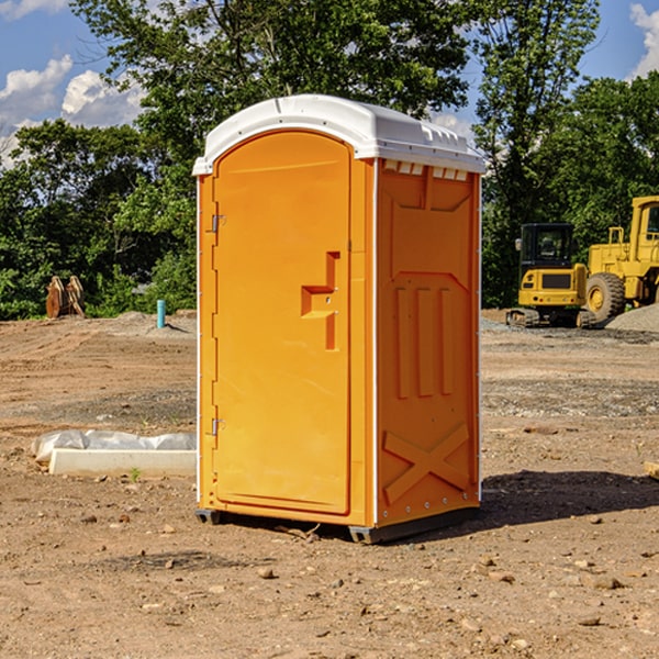 can i customize the exterior of the portable restrooms with my event logo or branding in Greenport